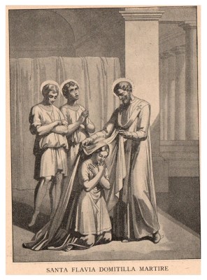 교황 성 클레멘스 1세에게 동정녀의 면사포를 받는 성녀 도미틸라와 성 네레오와 성 아킬레오.jpg